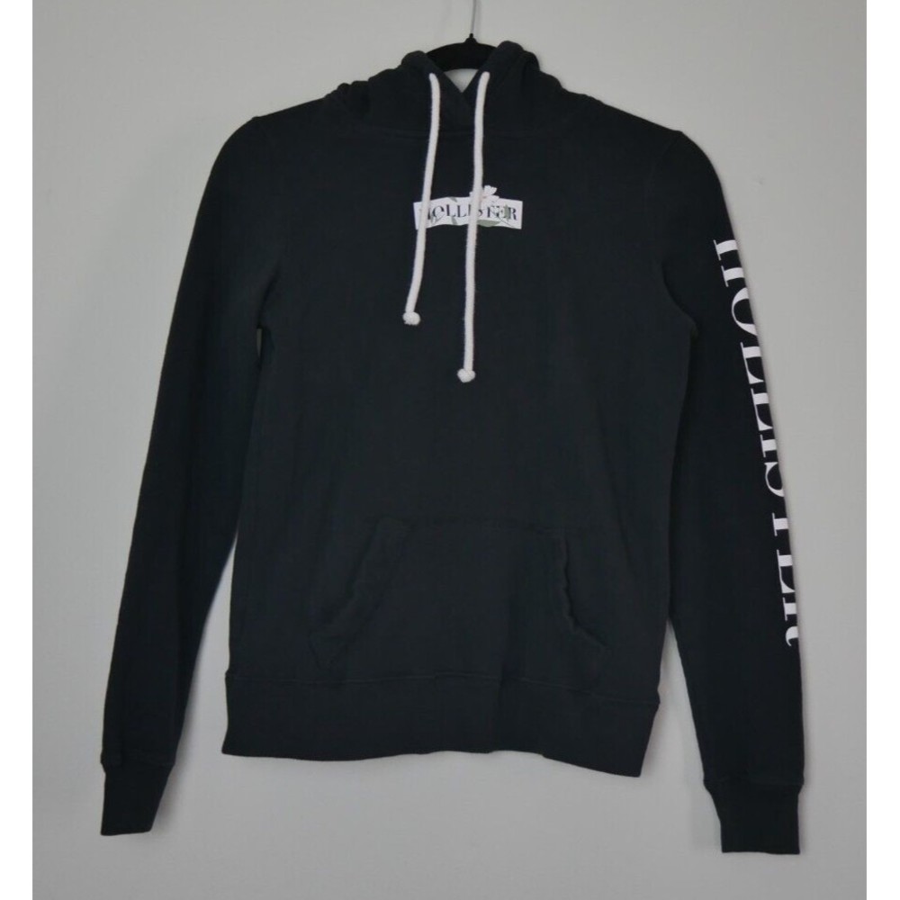 Hollister Daisy Logo Women's Black Hoodie - Size XS